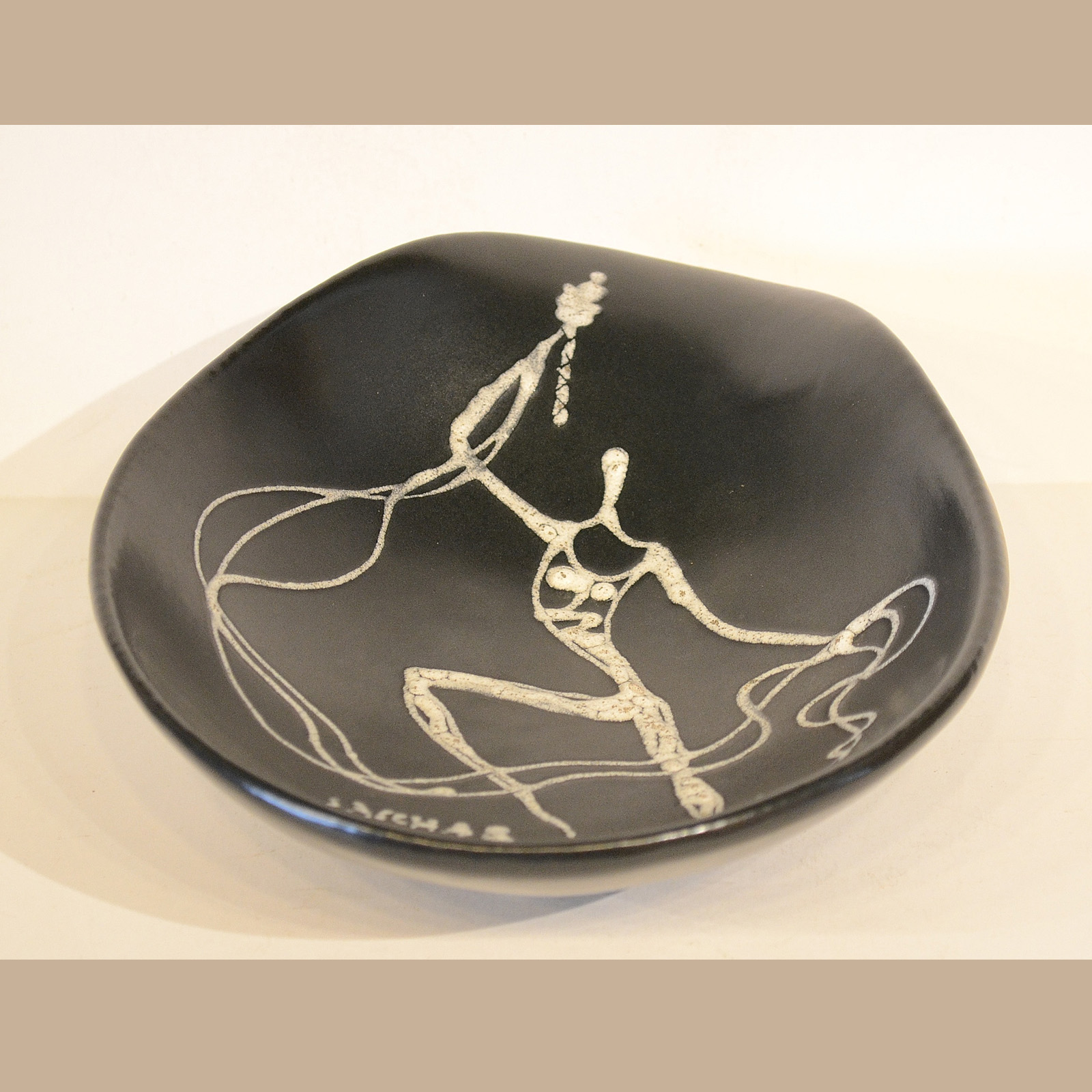 60s Shascha Brastoff Asymmetrical Ceramic Bowl