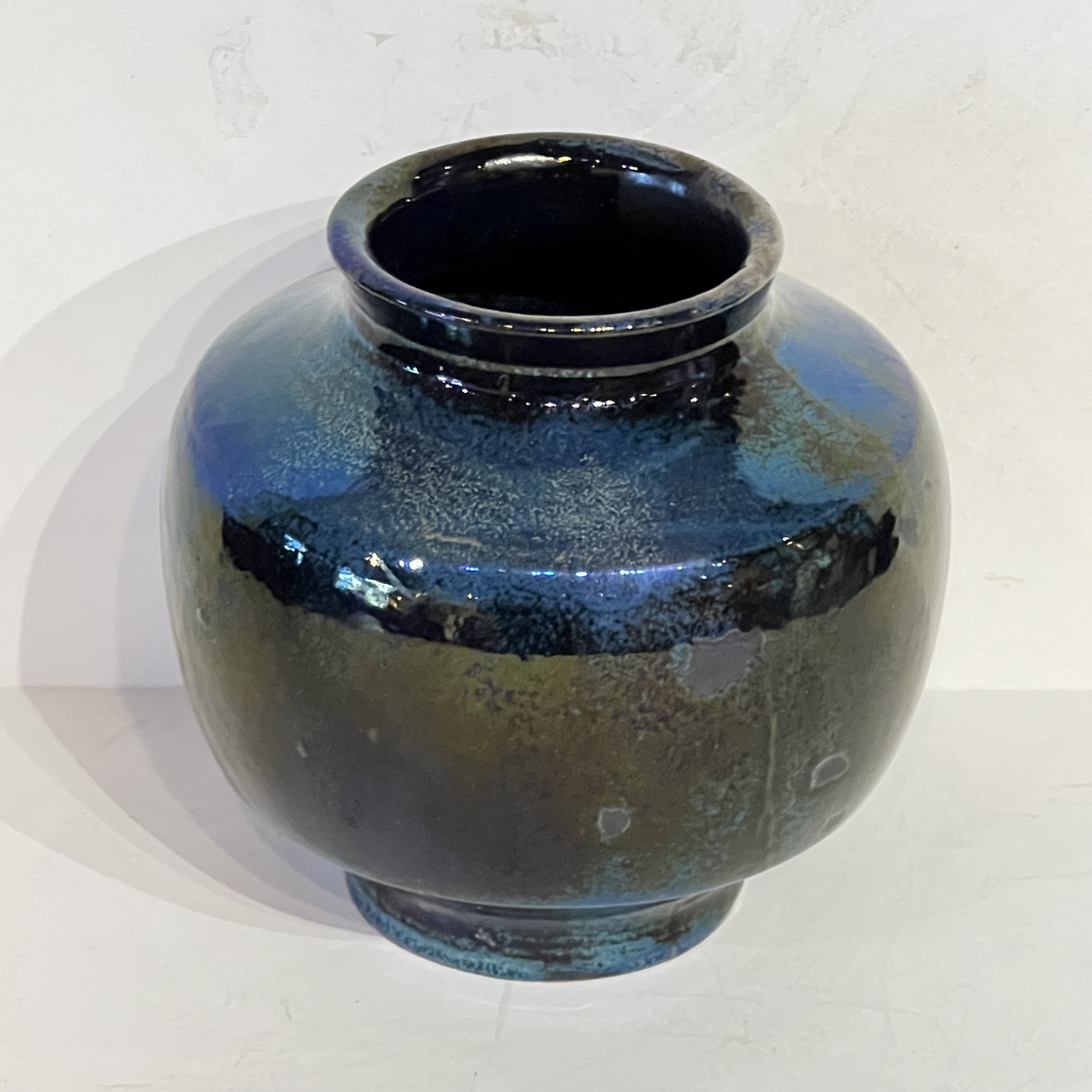 Pewabic Vase (sm) in Blue | Dalton's American Decorative Arts