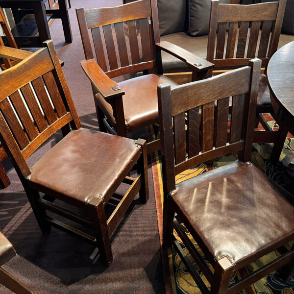 Set of 4 Gustav Stickley V Backs - Image 3