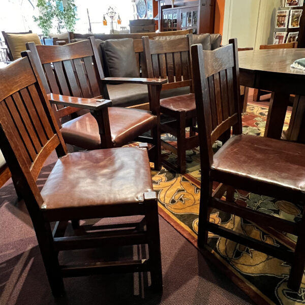 Set of 4 Gustav Stickley V Backs - Image 4