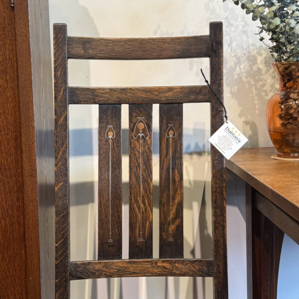 Gustav Stickley Inlaid Side Chair - Image 3