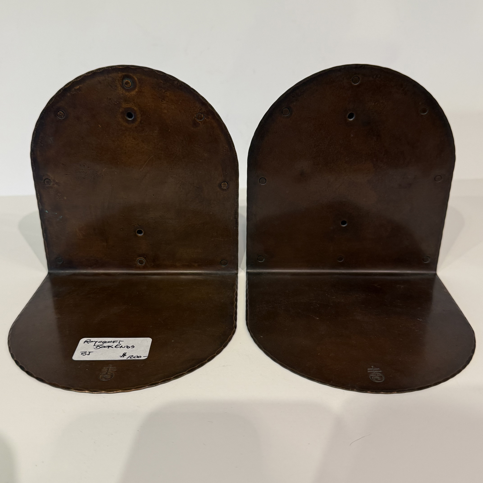 Roycroft Poppy Bookends, Mid Period Mark - Image 4