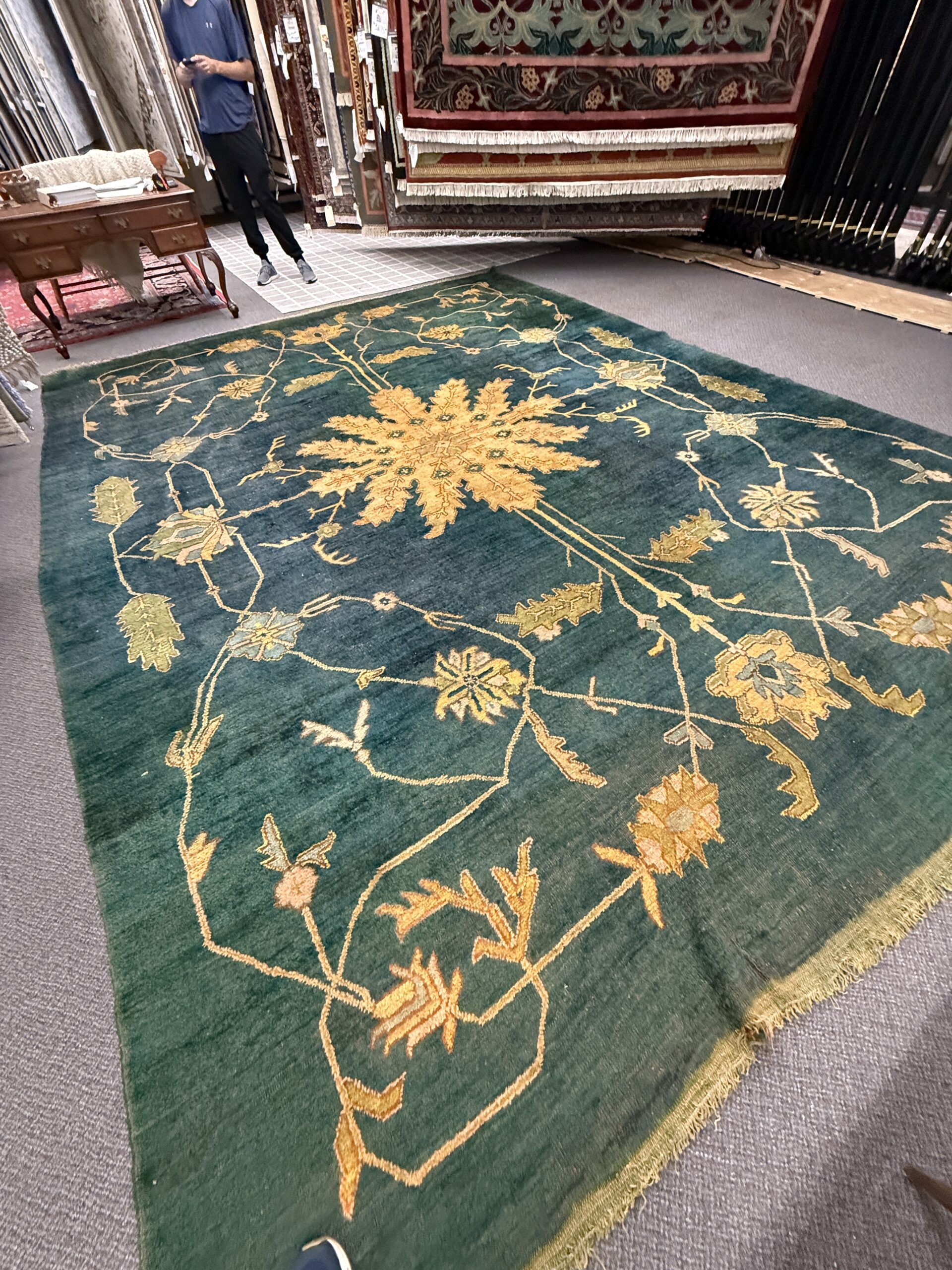 Early Turkish Carpet, 14' x 17' Good Condition - Image 3