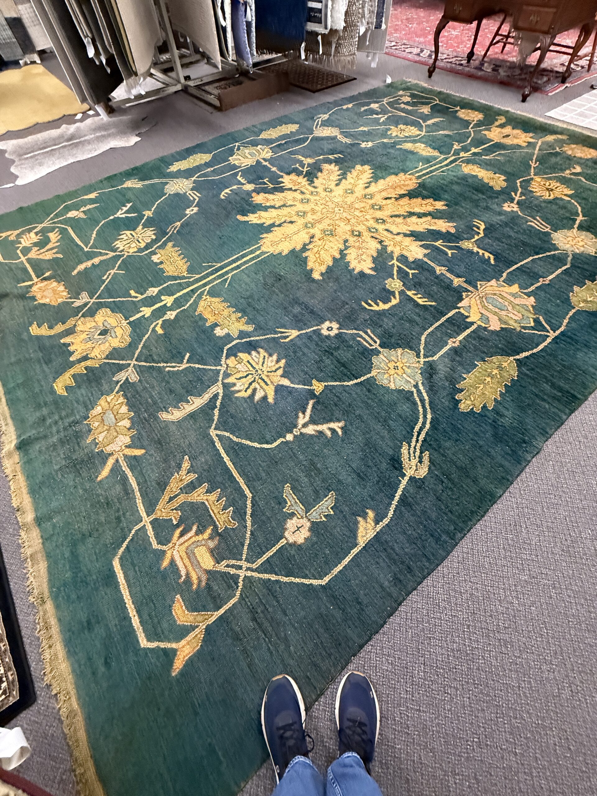 Early Turkish Carpet, 14' x 17' Good Condition - Image 6